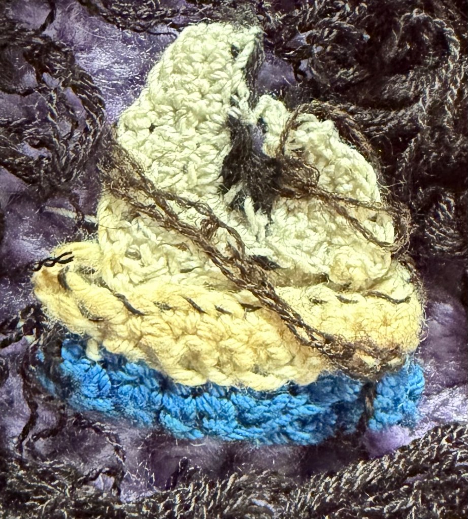 crocheted boat