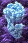 crocheted whirlwind representing major storms, hurricanes, tornadoes, and typhoons